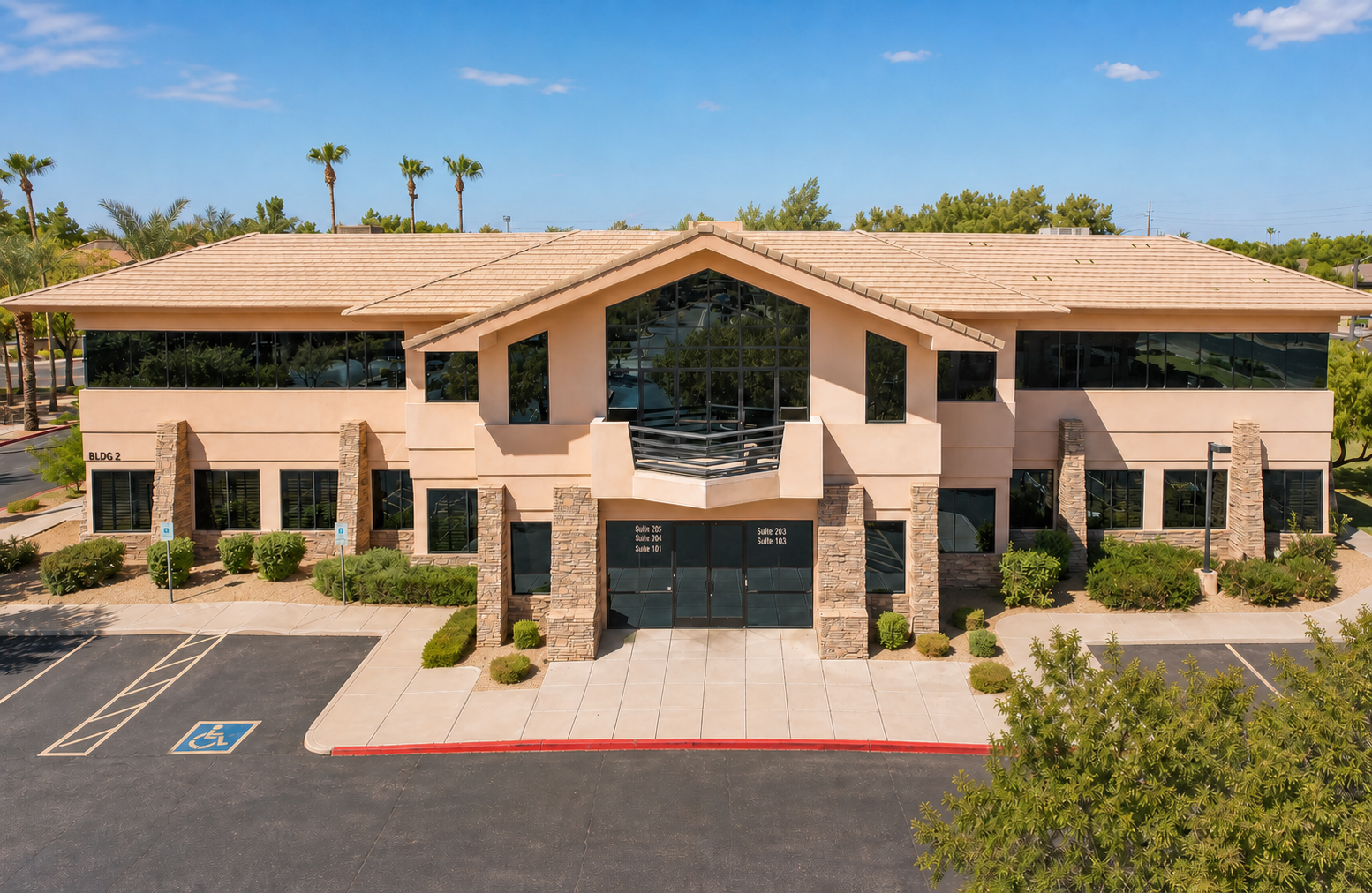 Exterior of Building 2 at America’s Health Suites in Gilbert